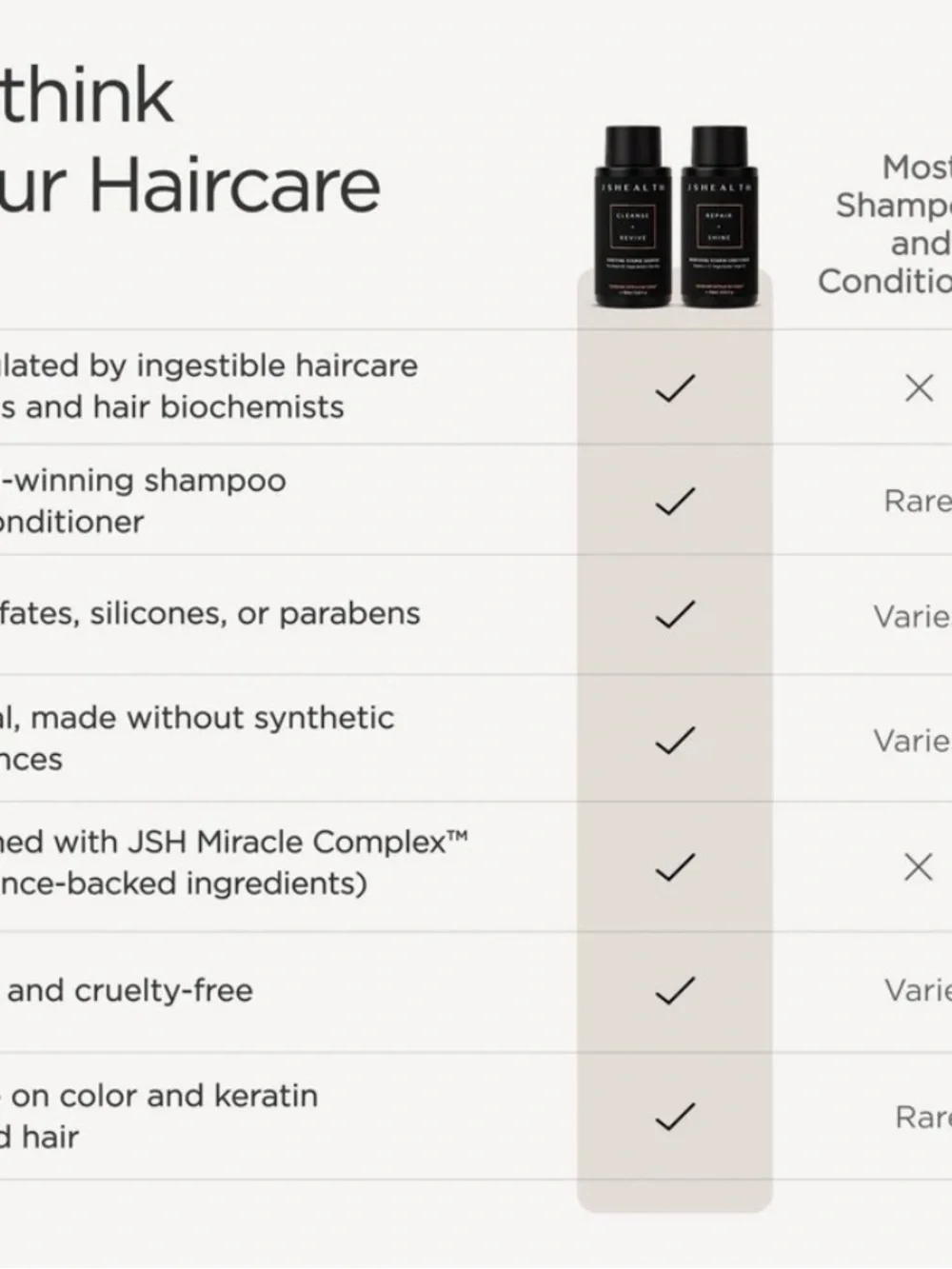 Cleanse + Revive Shampoo & Repair + Shine Conditioner — Black
